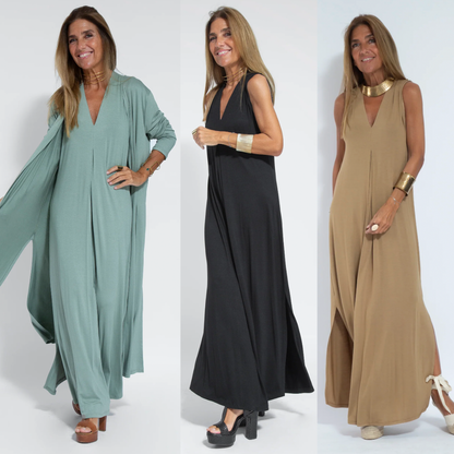 Elegante Figurvormende Jurk-En-Vest