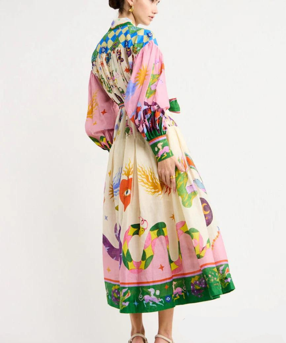 Elegant Italian Maxi-Kleid