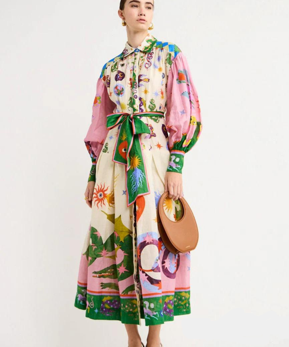 Elegant Italian Maxi-Kleid