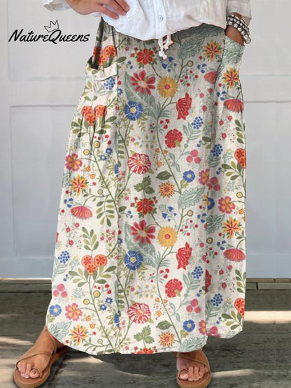 Comfort-fit Bloemenprint Jurk