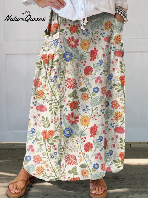 Comfort-fit Bloemenprint Jurk