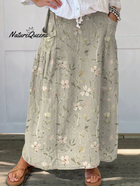 Comfort-Fit Linnen Rok