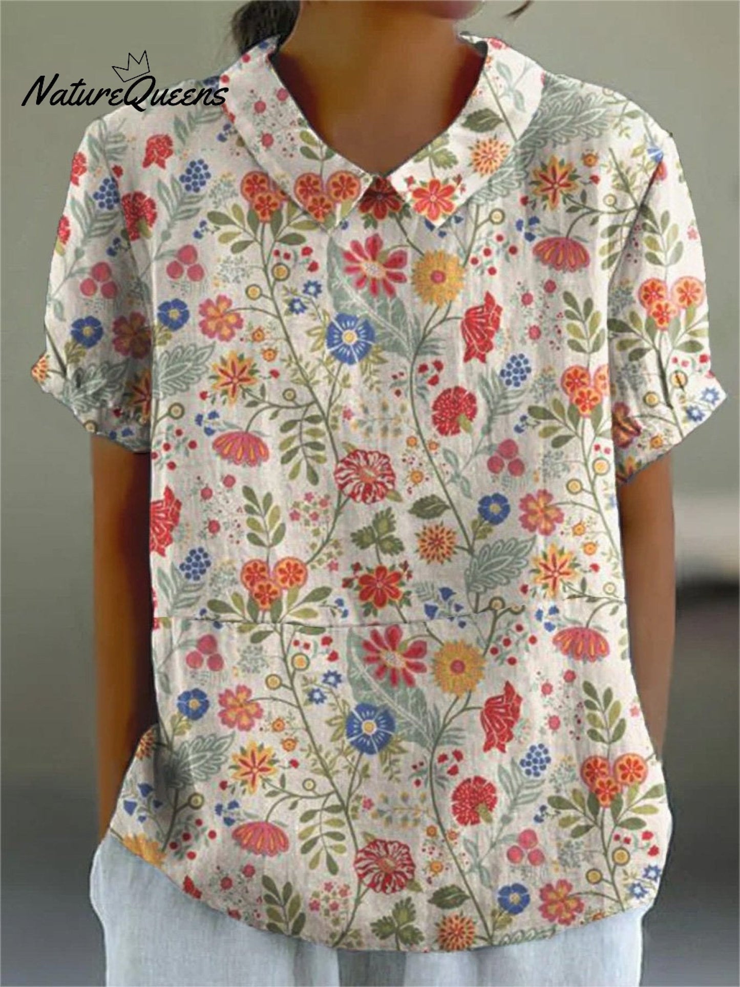 Comfort-fit Bloemenprint Jurk