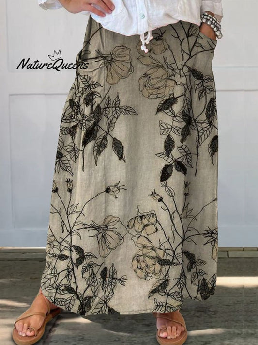 Retro Floral Zomer Rok