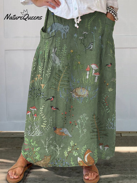 Retro Bosrok Met Dierenprints